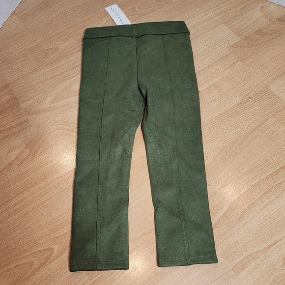 NWT Janie and Jack Faux Suede Green Pull On Pants Kids Size 3 - Picture 4 of 11